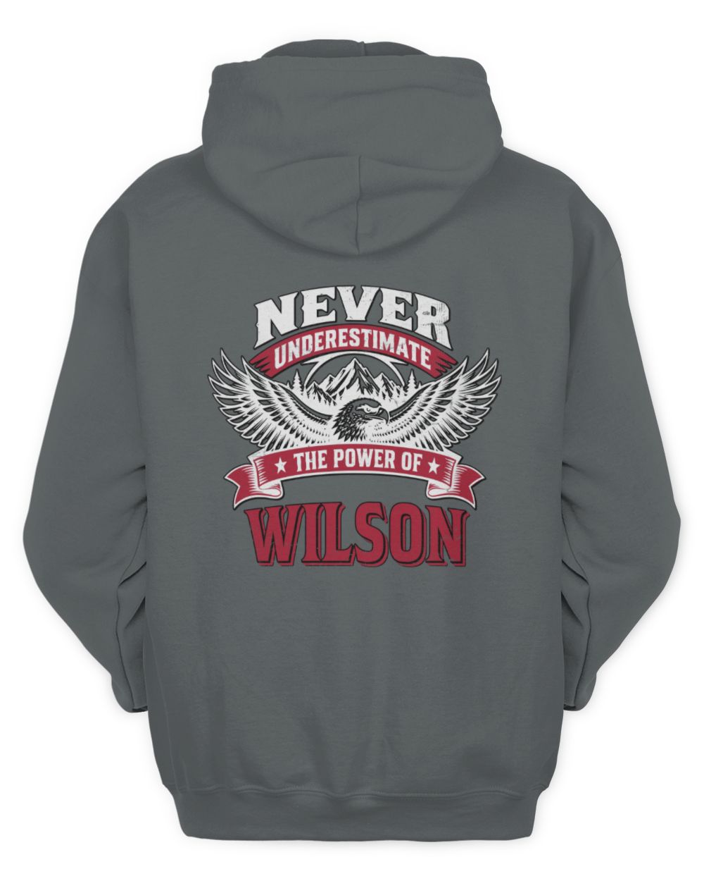 Never Underestimate Your Name Eagle Mountain Shirt WILSON M1-61 / Unisex Hoodie / charcoal