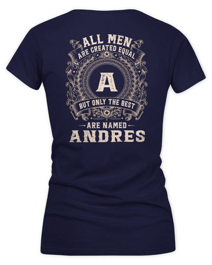 All Men Are Created Equal Cool Logo Shirt ANDRES M1-60 / Women's V-Neck T-Shirt / navy