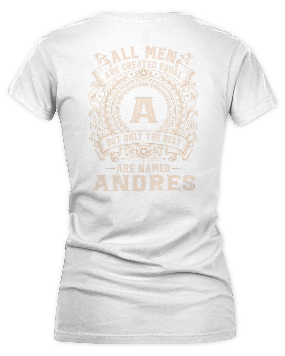 All Men Are Created Equal Cool Logo Shirt ANDRES M1-60 / Women's V-Neck T-Shirt / white
