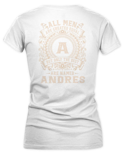 All Men Are Created Equal Cool Logo Shirt ANDRES M1-60 / Women's V-Neck T-Shirt / white