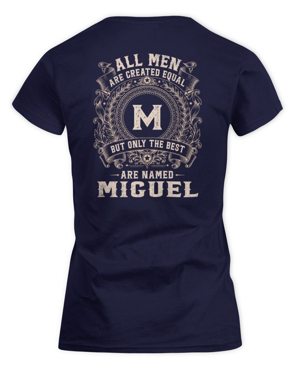 All Men Are Created Equal Cool Logo Shirt MIGUEL M1-60 / Women's Standard T-Shirt / navy