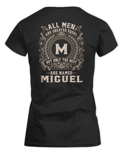 All Men Are Created Equal Cool Logo Shirt MIGUEL M1-60 / Women's Standard T-Shirt / black