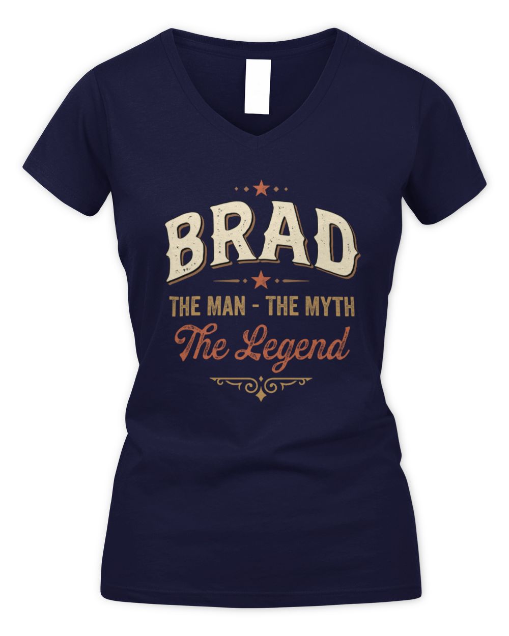 I'm Name I'm Not Rude I Just Have The Balls Funny T-Shirt BRAD M1-77 / Women's V-Neck T-Shirt / navy