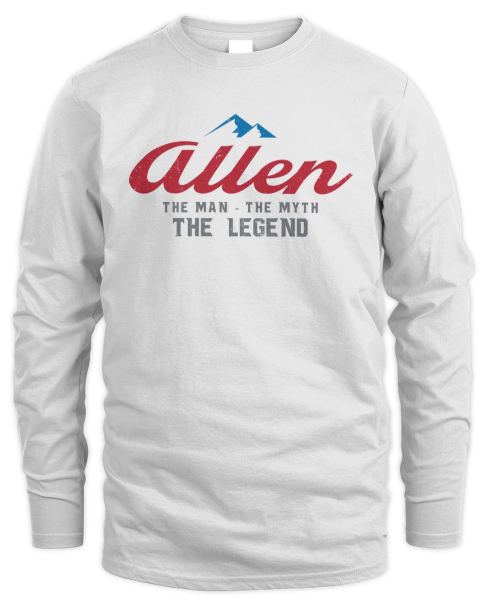 The Man The Myth The Legend Coors Light Beer T-Shirt ALLEN M1-S84 / Men's Long Sleeved T-Shirt / white
