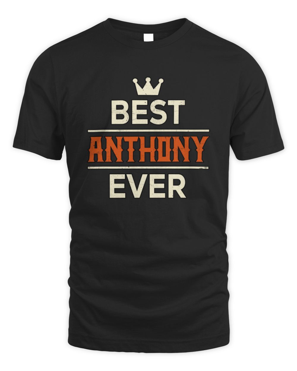 Best Your Name With Crown Shirt ANTHONY M1-59 / Unisex Standard T-Shirt / black