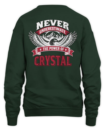 Never Underestimate Your Name Eagle Mountain Shirt CRYSTAL M1-61 / Unisex Sweatshirt / forest green