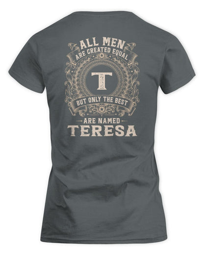 All Men Are Created Equal Cool Logo Shirt TERESA M1-60 / Women's Standard T-Shirt / charcoal