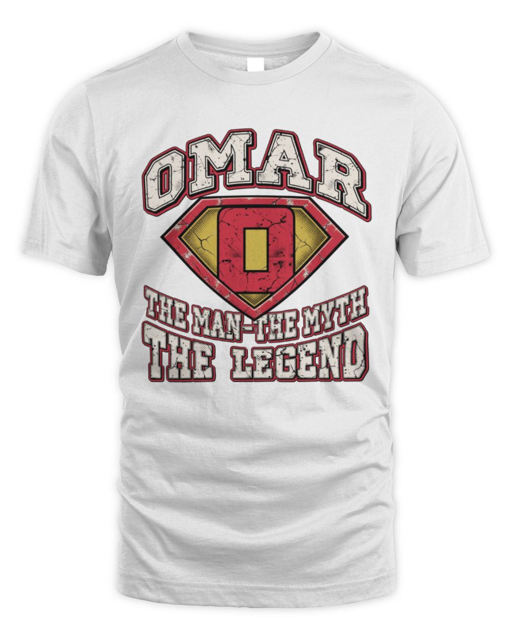 The Man The Myth The Legend Superman Graphic T-Shirt OMAR M1-74 / Unisex Standard T-Shirt / white