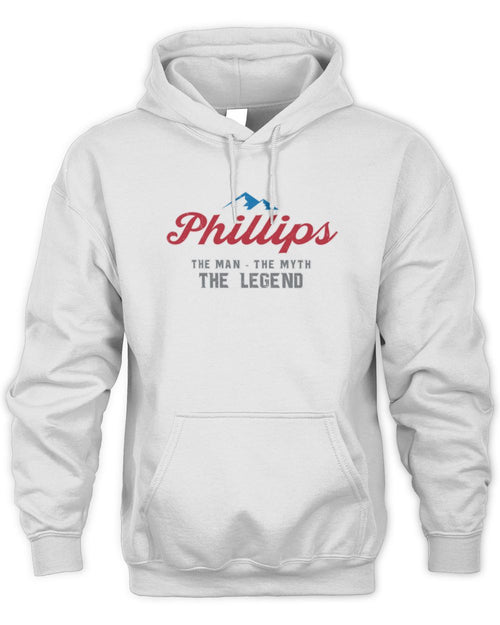 The Man The Myth The Legend Coors Light Beer T-Shirt PHILLIPS M1-S84 / Unisex Hoodie / white
