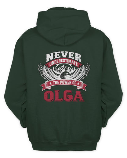 Never Underestimate Your Name Eagle Mountain Shirt OLGA M1-61 / Unisex Hoodie / forest green