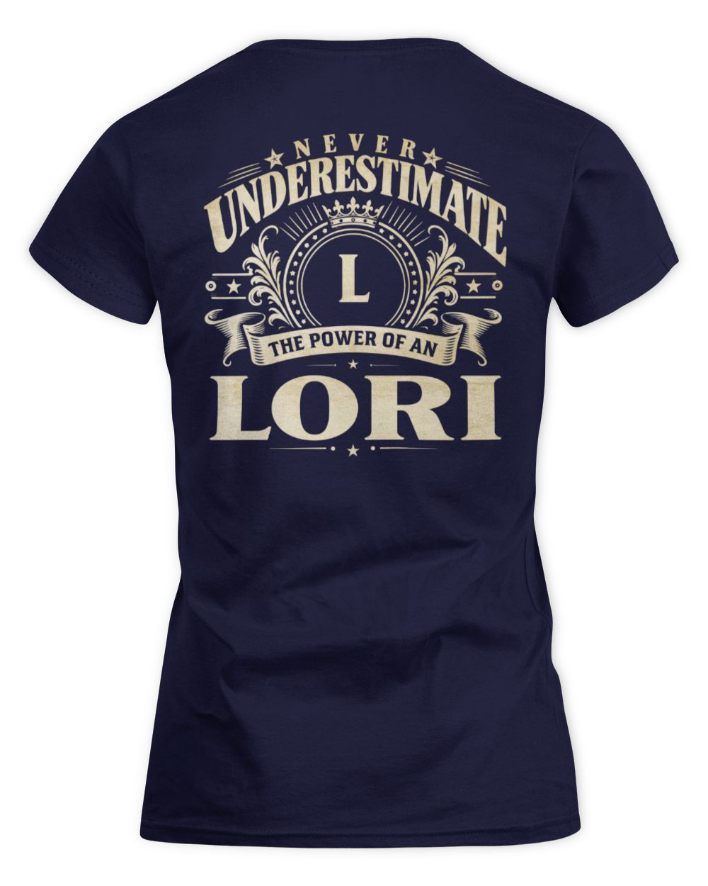 Never Underestimate Your Name Luxury Logo Shirt LORI M1-63 / Women's Standard T-Shirt / navy
