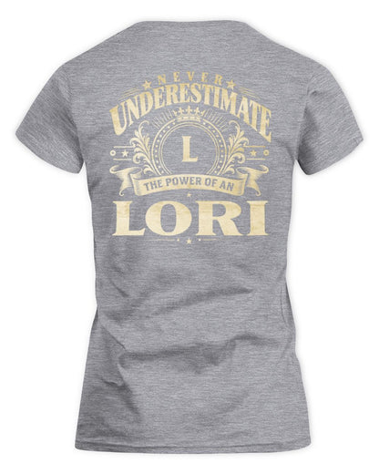 Never Underestimate Your Name Luxury Logo Shirt LORI M1-63 / Women's Standard T-Shirt / sport grey