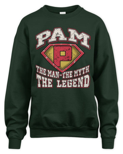 The Man The Myth The Legend Superman Graphic T-Shirt PAM M1-74 / Unisex Sweatshirt / forest green