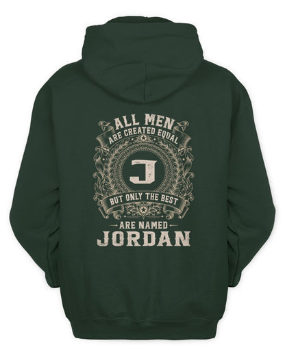 All Men Are Created Equal Cool Logo Shirt JORDAN M1-60 / Unisex Hoodie / forest green