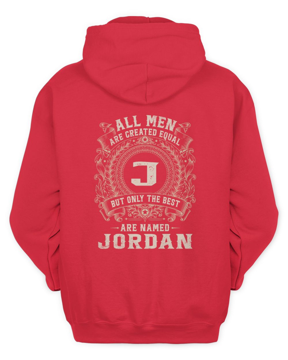 All Men Are Created Equal Cool Logo Shirt JORDAN M1-60 / Unisex Hoodie / red
