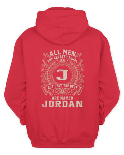 All Men Are Created Equal Cool Logo Shirt JORDAN M1-60 / Unisex Hoodie / red