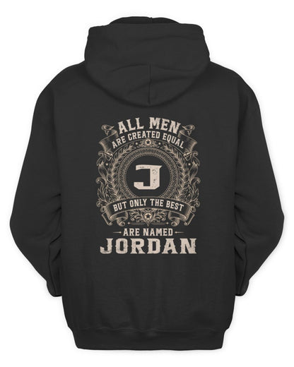 All Men Are Created Equal Cool Logo Shirt JORDAN M1-60 / Unisex Hoodie / black