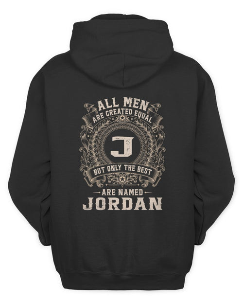 All Men Are Created Equal Cool Logo Shirt JORDAN M1-60 / Unisex Hoodie / black