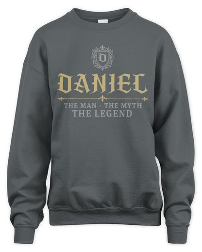 The Man The Myth The Legend Western Shirt DANIEL M1-78 / Unisex Sweatshirt / charcoal