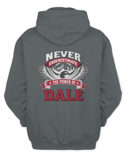 Never Underestimate Your Name Eagle Mountain Shirt DALE M1-61 / Unisex Hoodie / charcoal