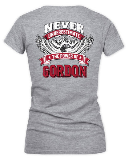 Never Underestimate Your Name Eagle Mountain Shirt GORDON M1-61 / Women's V-Neck T-Shirt / sport grey