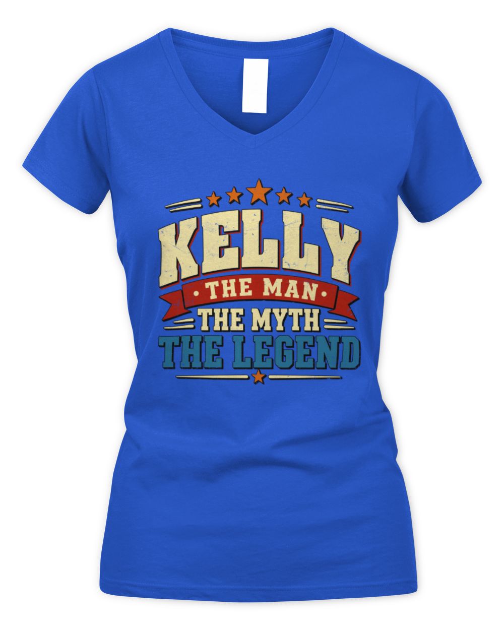 The Man The Myth The Legend Ribbon Vintage T-Shirt KELLY M1-56 / Women's V-Neck T-Shirt / royal