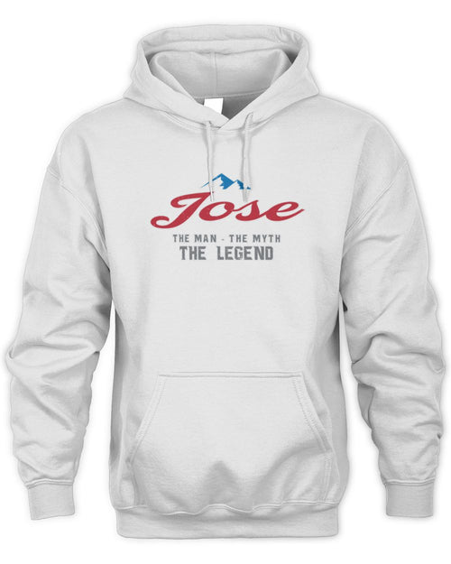 The Man The Myth The Legend Coors Light Beer T-Shirt JOSE M1-S84 / Unisex Hoodie / white