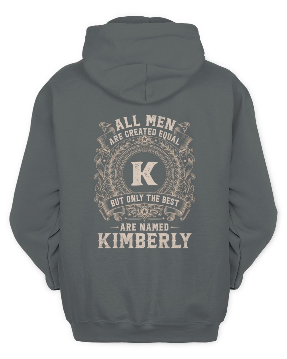 All Men Are Created Equal Cool Logo Shirt KIMBERLY M1-60 / Unisex Hoodie / charcoal