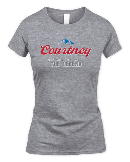 The Man The Myth The Legend Coors Light Beer T-Shirt COURTNEY M1-S84 / Women's Standard T-Shirt / sport grey