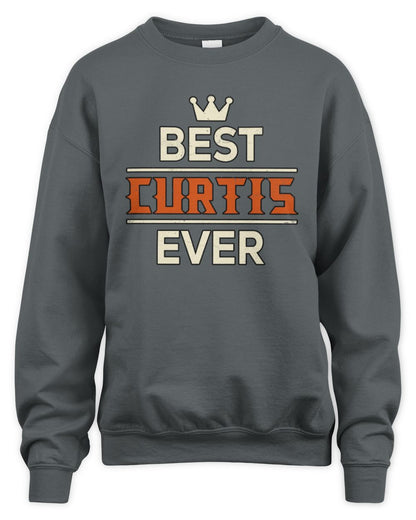 Best Your Name With Crown Shirt CURTIS M1-59 / Unisex Sweatshirt / charcoal
