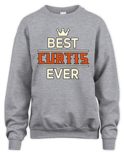 Best Your Name With Crown Shirt CURTIS M1-59 / Unisex Sweatshirt / sport grey