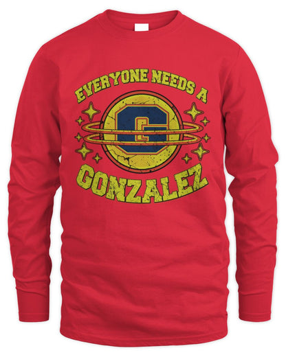 Everyone Needs a Your Name Shirt GONZALEZ M1-76 / Men's Long Sleeved T-Shirt / red
