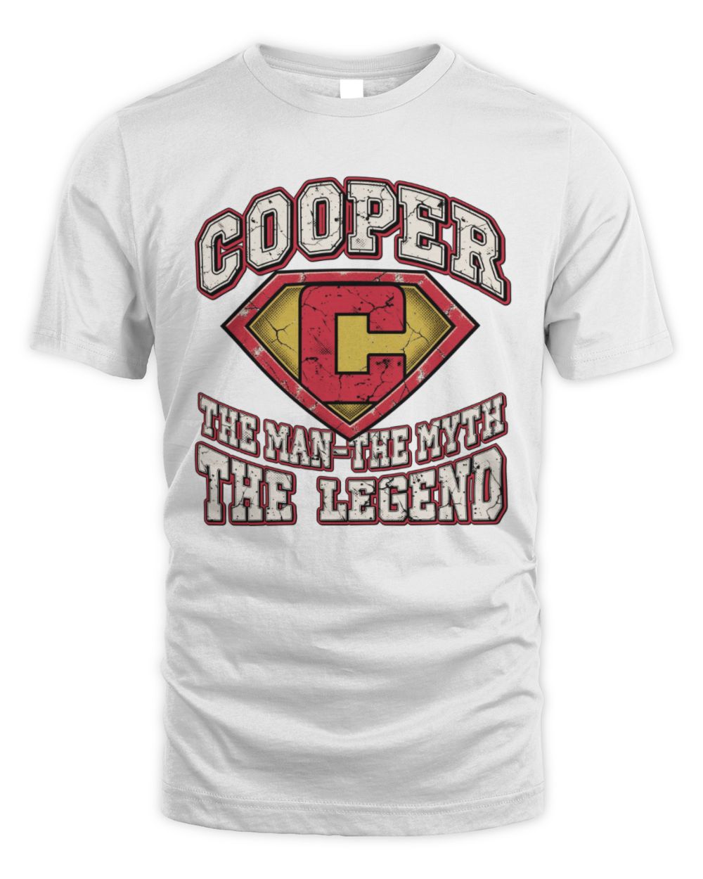 The Man The Myth The Legend Superman Graphic T-Shirt COOPER M1-74 / Unisex Standard T-Shirt / white