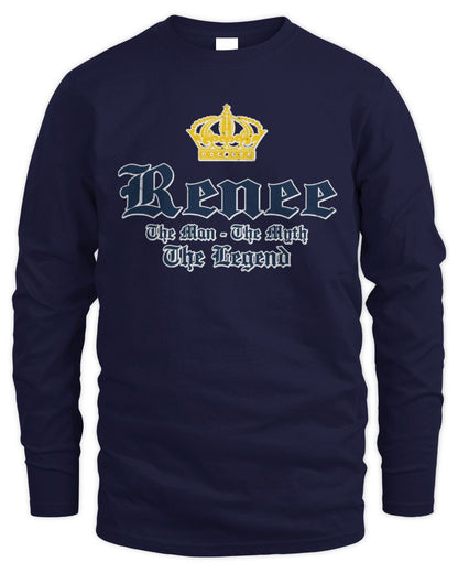 The Man The Myth The Legend Corona Beer T-Shirt RENEE M1-S83 / Men's Long Sleeved T-Shirt / navy