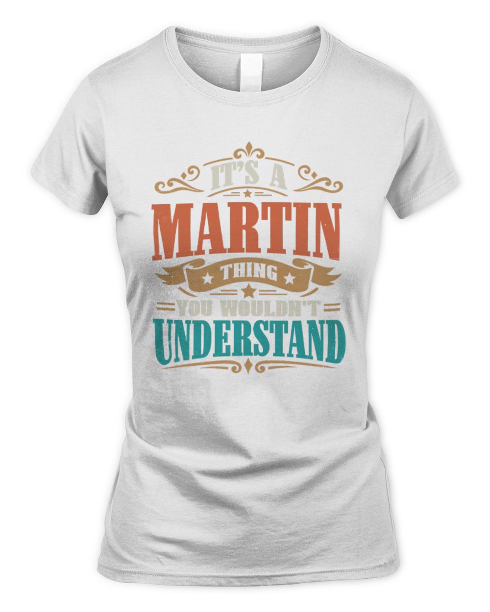 It’s a Name Thing Personalized Retro T-Shirt MARTIN M1-47 / Women's Standard T-Shirt / white