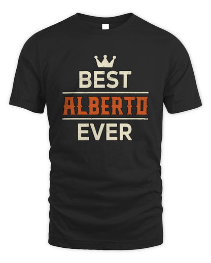 Best Your Name With Crown Shirt ALBERTO M1-59 / Unisex Standard T-Shirt / black