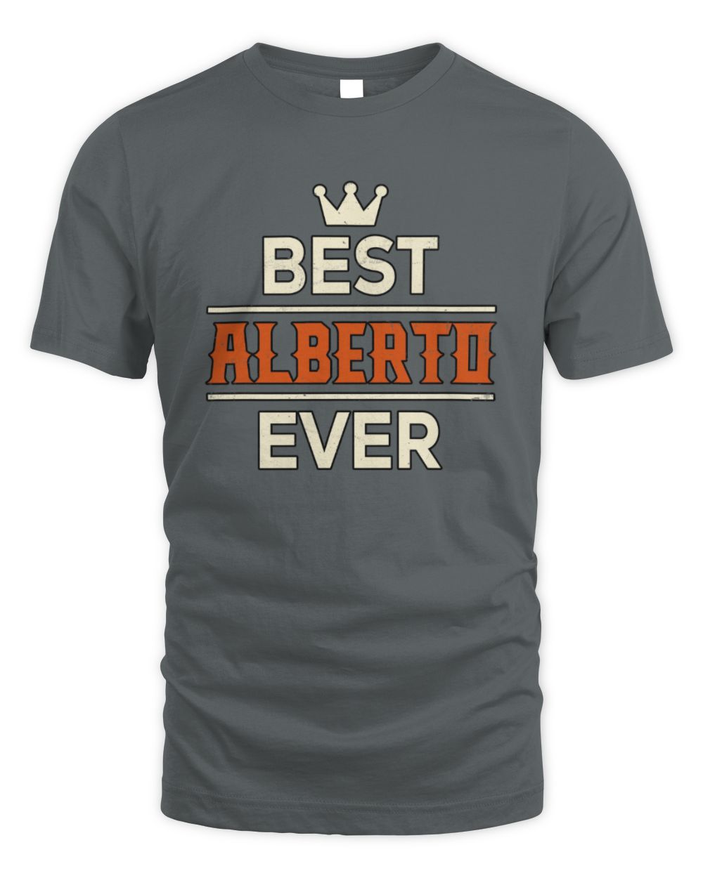Best Your Name With Crown Shirt ALBERTO M1-59 / Unisex Standard T-Shirt / charcoal