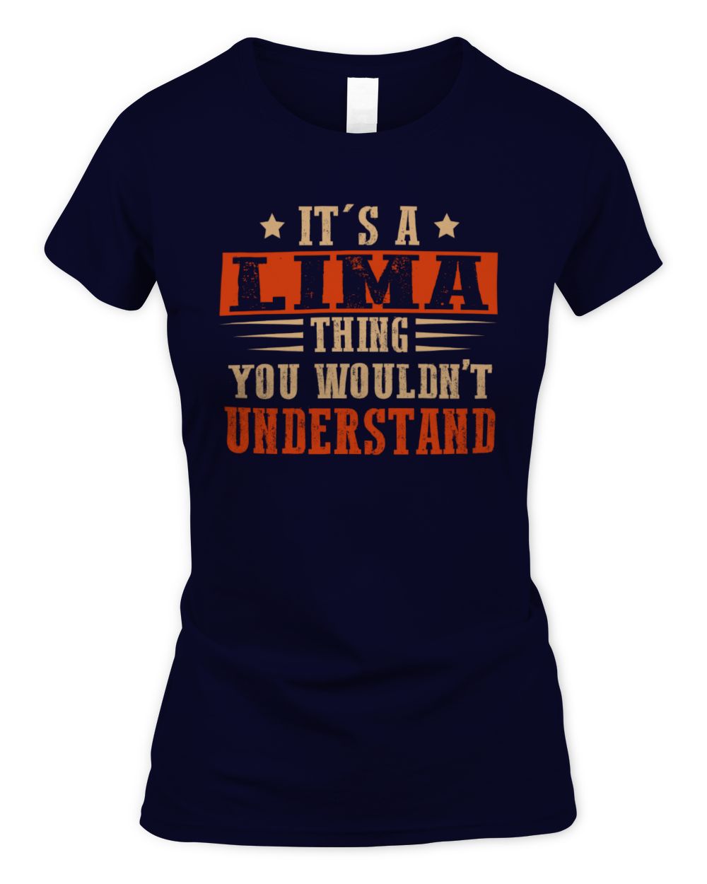 It's a Name Thing Personalized Funny Shirt LIMA M1-51 / Women's Standard T-Shirt / navy