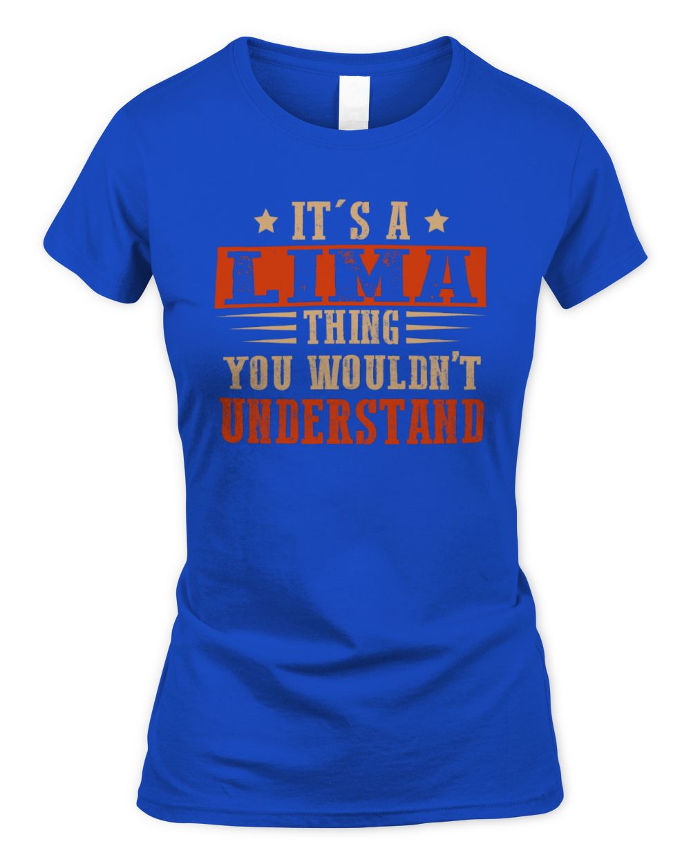 It's a Name Thing Personalized Funny Shirt LIMA M1-51 / Women's Standard T-Shirt / royal
