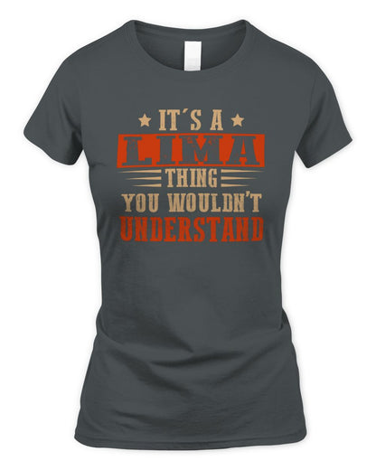 It's a Name Thing Personalized Funny Shirt LIMA M1-51 / Women's Standard T-Shirt / charcoal