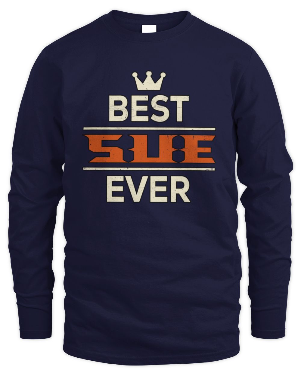Best Your Name With Crown Shirt SUE M1-59 / Men's Long Sleeved T-Shirt / navy
