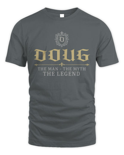 The Man The Myth The Legend Western Shirt DOUG M1-78 / Unisex Standard T-Shirt / charcoal