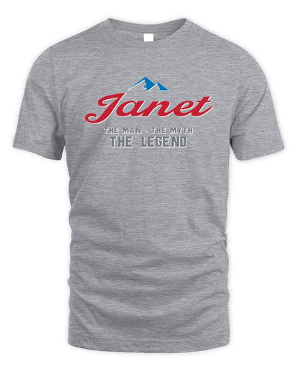 The Man The Myth The Legend Coors Light Beer T-Shirt JANET M1-S84 / Unisex Standard T-Shirt / sport grey