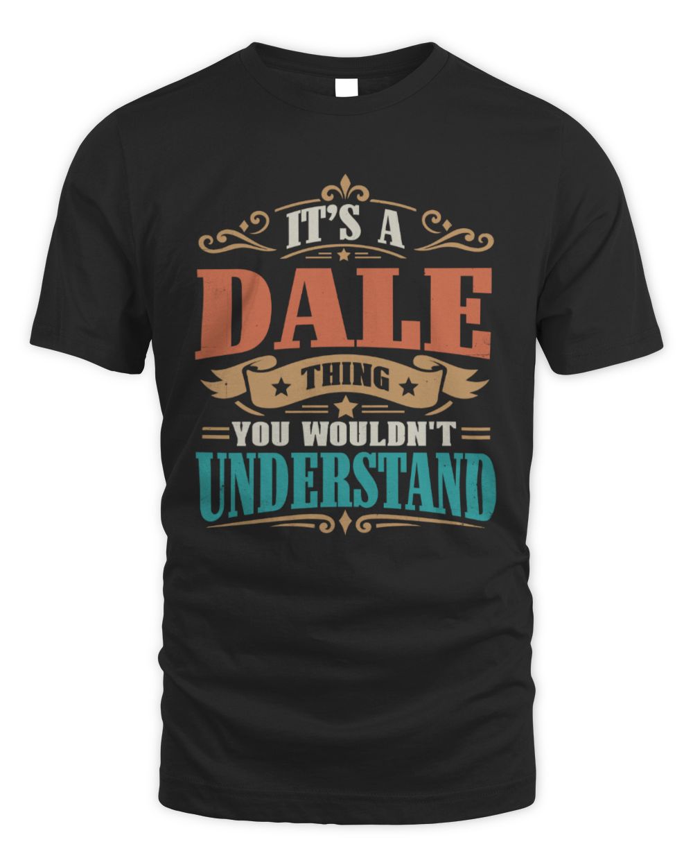 It’s a Name Thing Personalized Retro T-Shirt DALE M1-47 / Unisex Standard T-Shirt / black