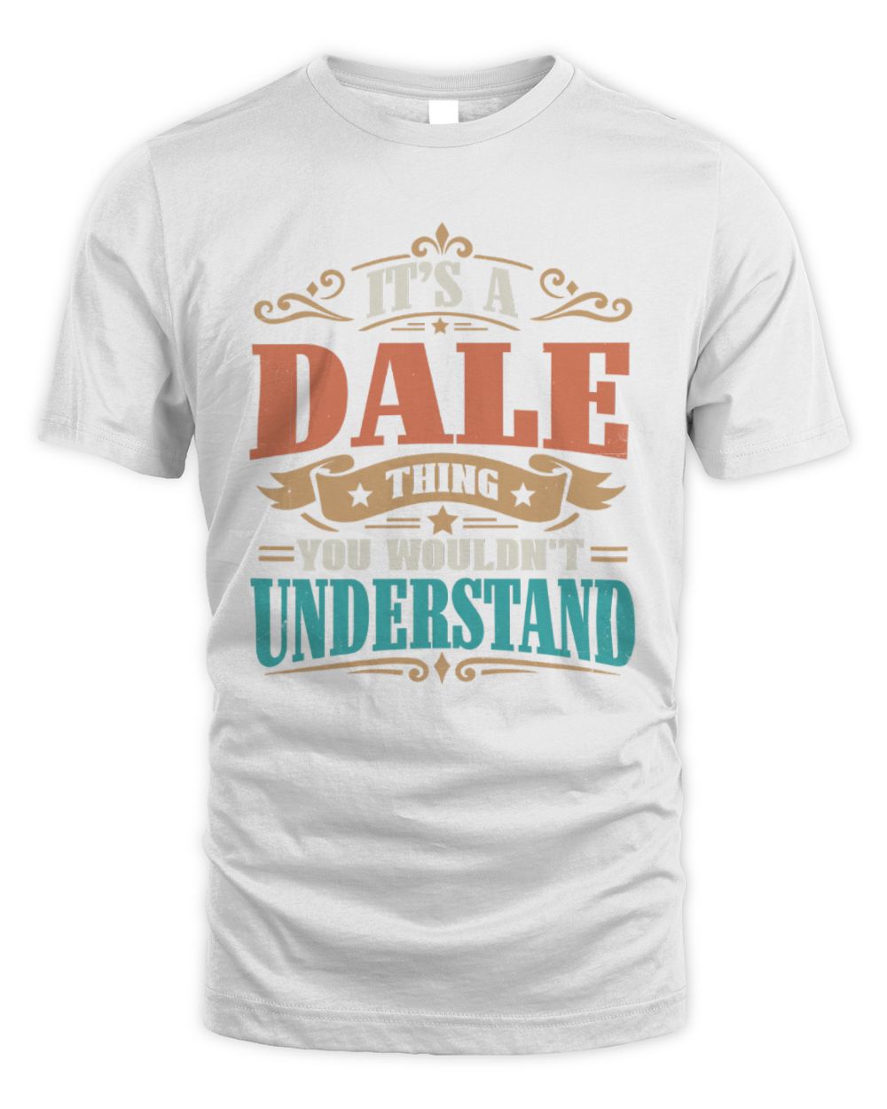 It’s a Name Thing Personalized Retro T-Shirt DALE M1-47 / Unisex Standard T-Shirt / white