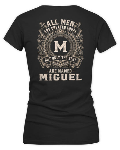 All Men Are Created Equal Cool Logo Shirt MIGUEL M1-60 / Women's V-Neck T-Shirt / black