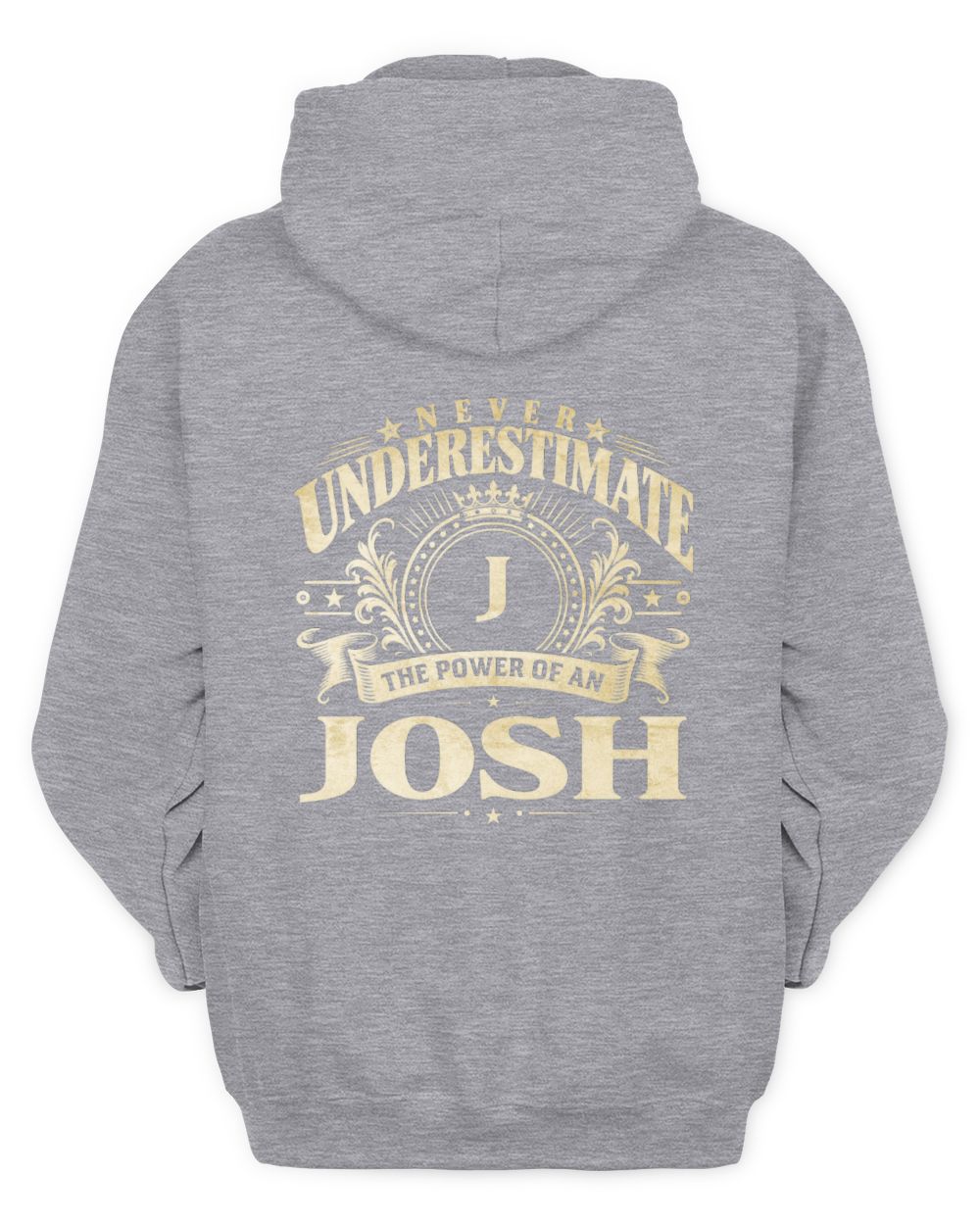 Never Underestimate Your Name Luxury Logo Shirt JOSH M1-63 / Unisex Hoodie / sport grey
