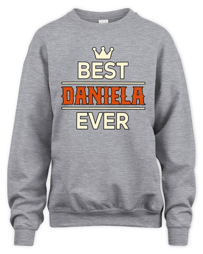 Best Your Name With Crown Shirt DANIELA M1-59 / Unisex Sweatshirt / sport grey
