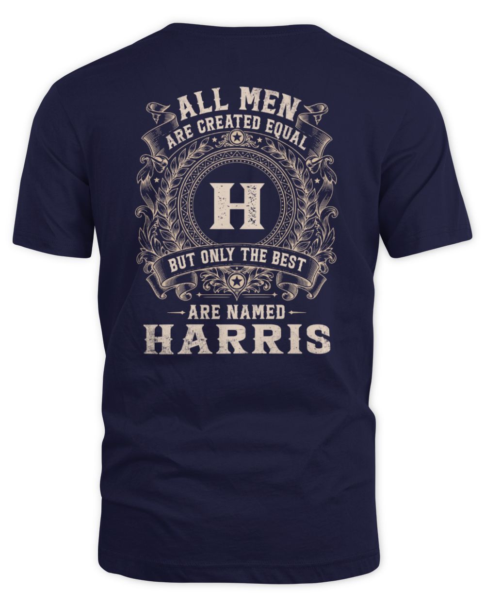 All Men Are Created Equal Cool Logo Shirt HARRIS M1-60 / Unisex Standard T-Shirt / navy