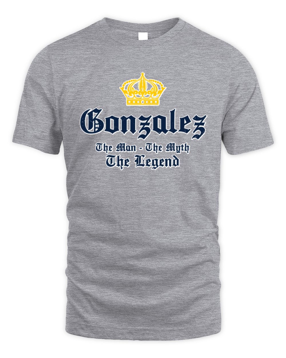 The Man The Myth The Legend Corona Beer T-Shirt GONZALEZ M1-S83 / Unisex Standard T-Shirt / sport grey